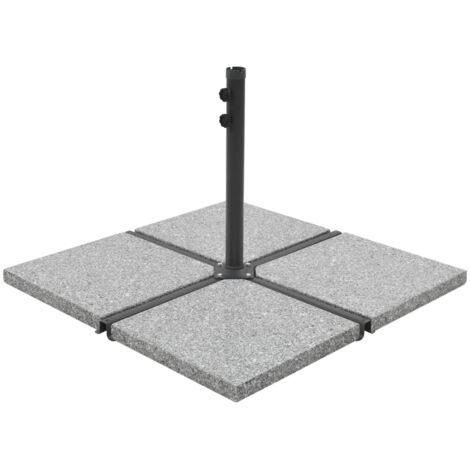 vidaXL Quadratische Gewichtsplatte für Sonnenschirm Granit 25 kg Grau