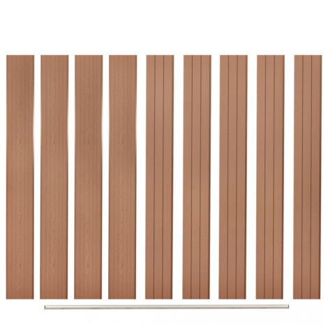 vidaXL Ersatz-Zaunbretter 9 Stk. WPC 170 cm Braun