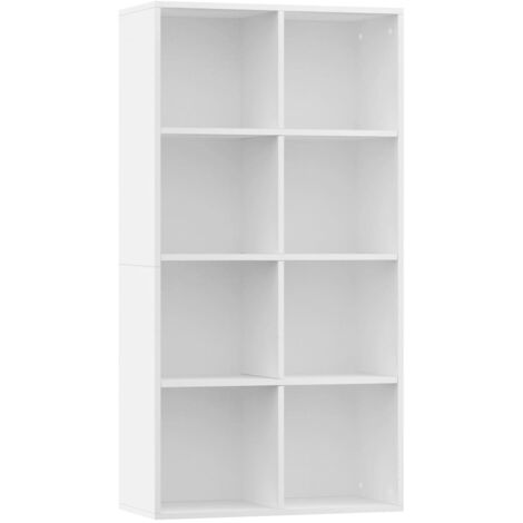 vidaXL Book Cabinet/Sideboard White 66x30x130 cm Engineered Wood