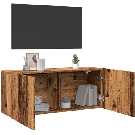 TV-Wandschrank Altholz-Optik 100x30x41 cm vidaXL358495