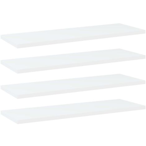 vidaXL Bookshelf Boards 4 pcs White 60x20x1.5 cm Engineered Wood