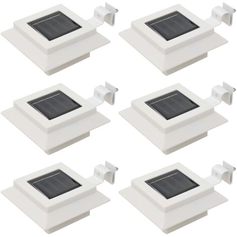 vidaXL Outdoor Solar Lamps 6 pcs LED Square 12 cm White