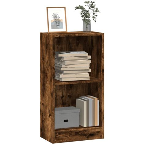 vidaXL Bookcase Smoked Oak 40x24x76 cm Engineered Wood