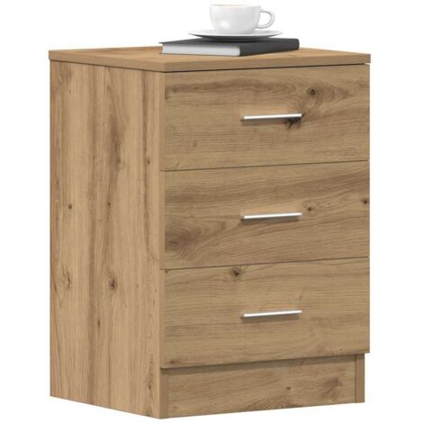 vidaXL Nachttische 2 Stk. Artisan-Eiche 38x35x55 cm Holzwerkstoff