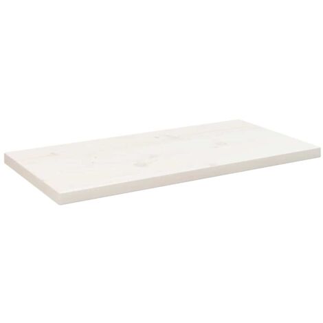 vidaXL Tischplatte Weiß 80x40x2,5 cm Massivholz Kiefer Rechteckig