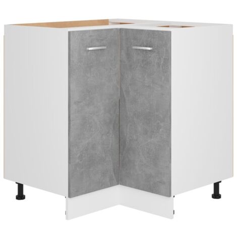 Eckunterschrank Lyon Betongrau 75,5x75,5x81,5 cm Holzwerkstoff vidaXL