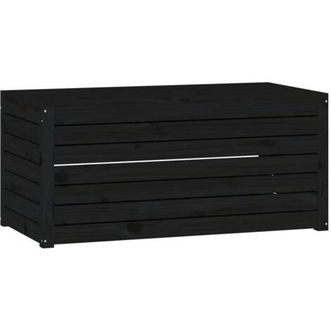 vidaXL Gartenbox Schwarz 101x50,5x46,5 cm Massivholz Kiefer