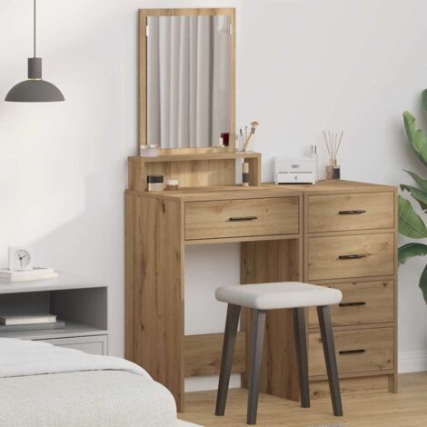 vidaXL  Dressing Table  Artisan Oak 50 x 41 x 140 cm Engineered Wood
