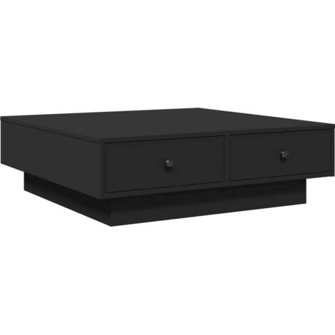 vidaXL Coffee Table Black 90x90x28 cm Engineered Wood