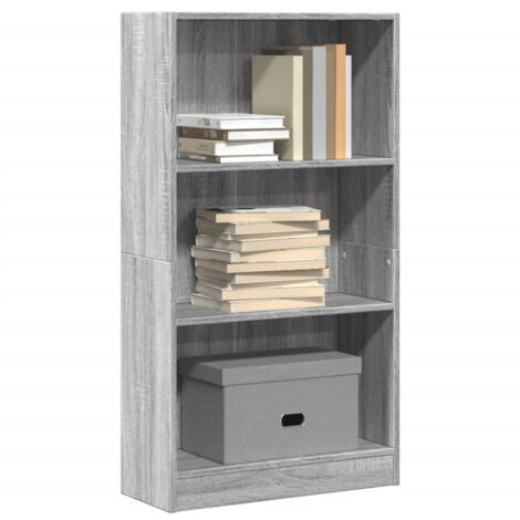 vidaXL Bookcase Grey Sonoma 60x24x109 cm Engineered Wood
