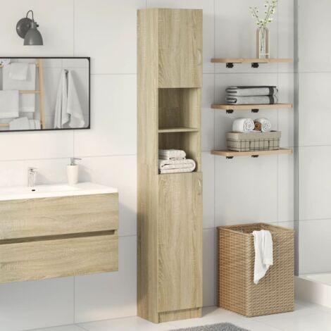 Badezimmerschrank Sonoma-Eiche 32x25,5x190 cm Holzwerkstoff vidaXL