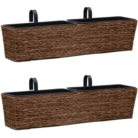 Blumenkasten 2 Stk. Wasserhyazinthe Braun vidaXL (1/5)
