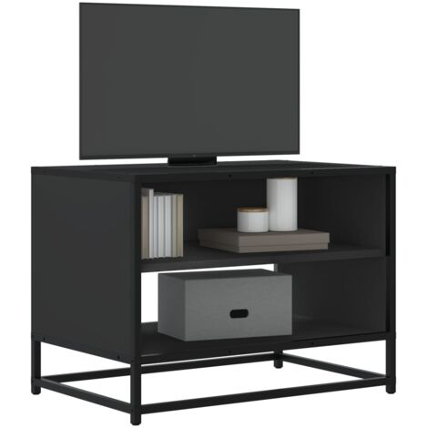 vidaXL TV-Schrank Schwarz 61x40x46 cm Holzwerkstoff und Metall (1/5)