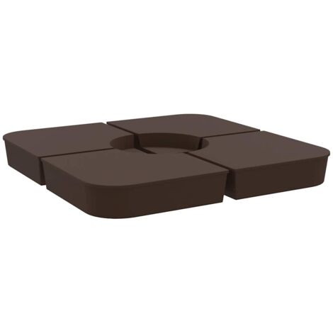 vidaXL 4-tlg. Kreuzfuß-Schirmständer-Set 100 kg PP