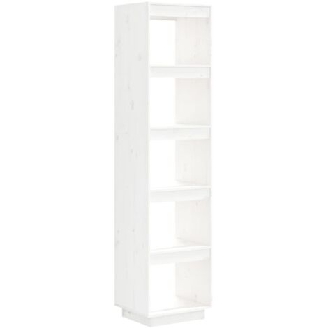 vidaXL Bücherregal/Raumteiler Weiß 40x35x167 cm Massivholz Kiefer