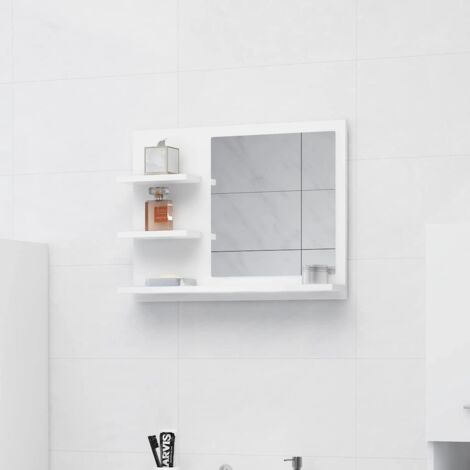 vidaXL Bathroom Mirror White 60x10,5x45 cm Engineered Wood