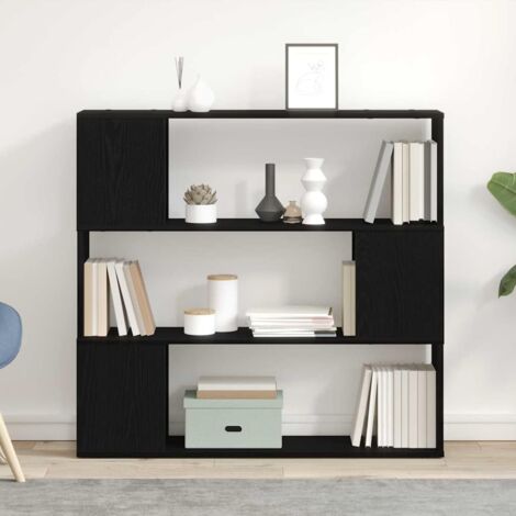 vidaXL Bücherregal Schwarz Eiche 100x24x94 cm Holzwerkstoff (1/5)