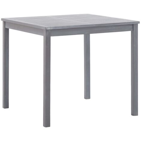 Gartentisch Grau 80x80x74 cm Massives Akazienholz