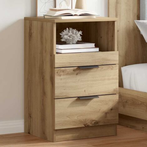 vidaXL Nachttische 2 Stk. Artisan-Eiche 40x36x65 cm Holzwerkstoff