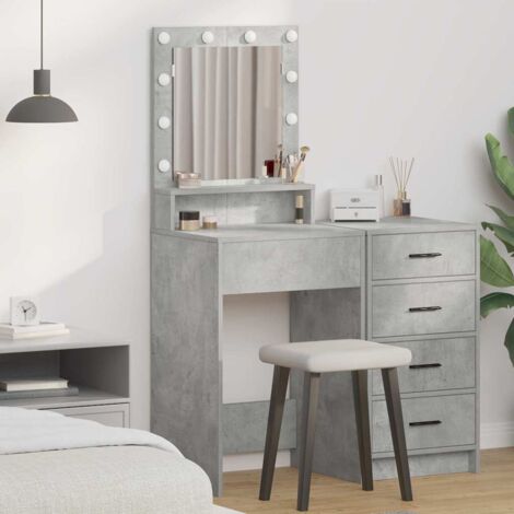 vidaXL Dressing Table Concrete Grey 50 x 41 x 135 cm Engineered Wood