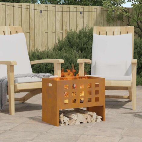 vidaXL  Fire Pit  Brown 50 x 30 x 40 cm Steel