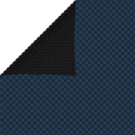 Treibende Pool-Solarplane PE 500x300 cm Schwarz und Blau vidaXL