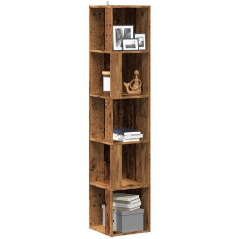 vidaXL Corner Cabinet Old Wood 33x33x165 cm Engineered Wood