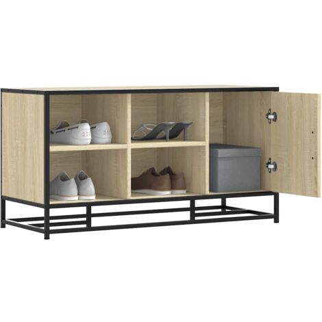 vidaXL Schuhbank Sonoma-Eiche aus Holzwerkstoff