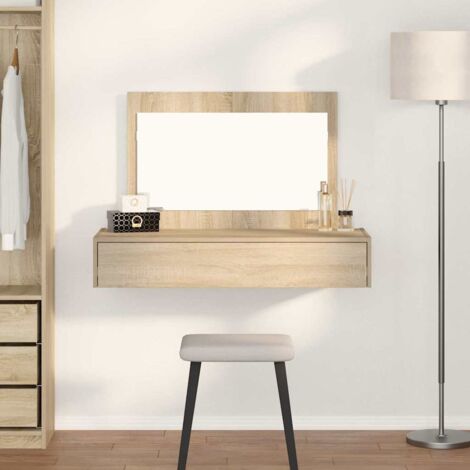 vidaXL Wandhängender Schminktisch Sonoma Eiche 100x40x70 cm