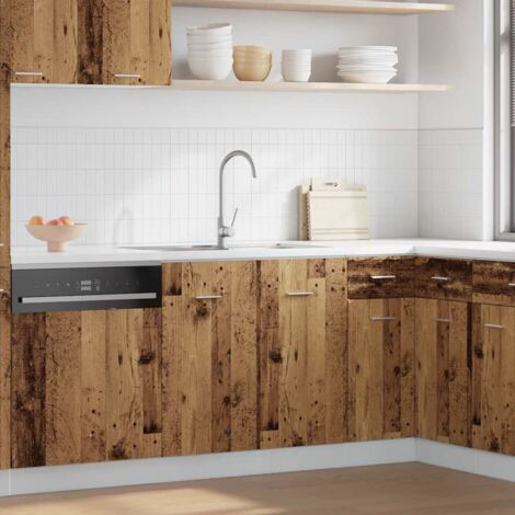 vidaXL Spülenunterschrank Altholz-Optik 80x46x81,5 cm Holzwerkstoff