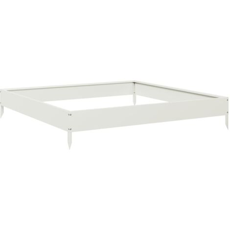 vidaXL Garden Raised Bed White 100x100x18,5 cm Steel