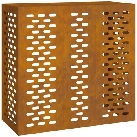 vidaXL  Air Conditioner Cover  Rusty 110 x 50 x 105 cm Weathering Steel