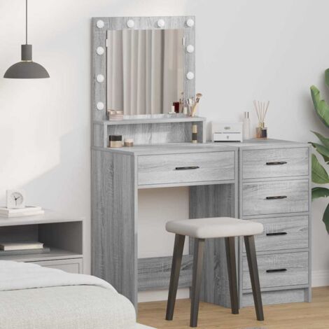 vidaXL Dressing Table Grey Sonoma 50 x 41 x 135 cm Engineered Wood