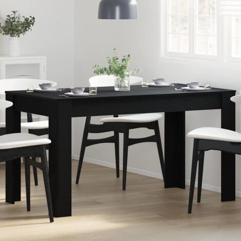 vidaXL Esstisch Schwarz Eiche 140x74,5x76 cm Holzwerkstoff