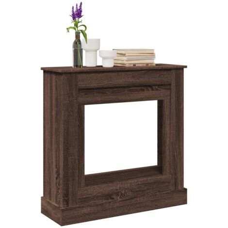 vidaXL Fireplace Surround Brown Oak 90x30x90 cm Engineered Wood