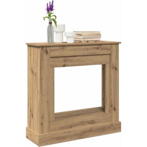 vidaXL Fireplace Surround Artisan Oak 90x30x90 cm Engineered Wood