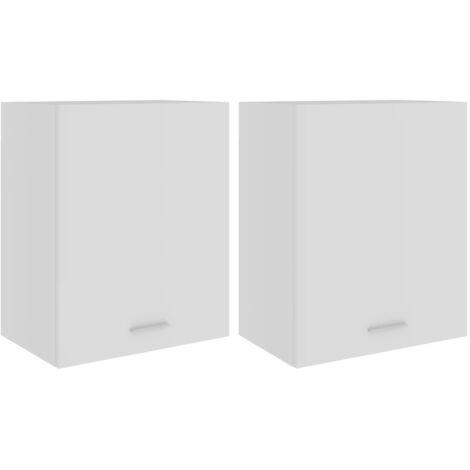 vidaXL Hanging Cabinets 2 pcs "Lyon" White 50x31x60 cm Engineered Wood