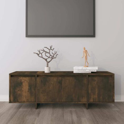 vidaXL TV Cabinet Smoked Oak 120x30x40,5 cm Engineered Wood
