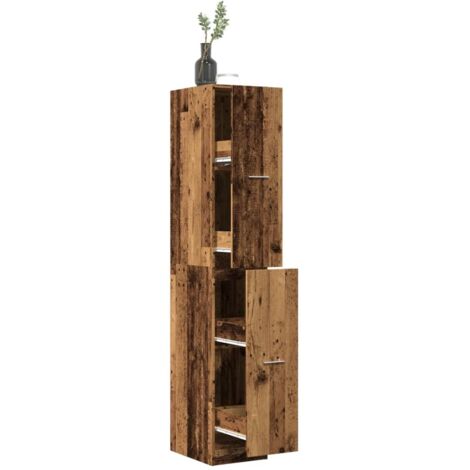vidaXL Apothecary Cabinet Old Wood 30x41x174.5 cm Engineered Wood