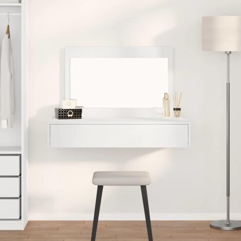 vidaXL Wandhängender Schminktisch Weiß 100x40x70 cm