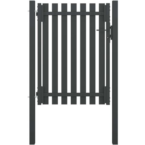 vidaXL Gartenzaunportal Stahl 1x1,7 m Anthrazit