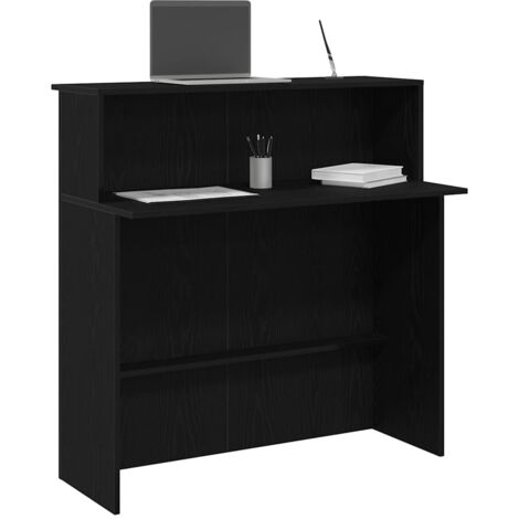 vidaXL Empfangstheke Schwarz 100x50x103,5 cm Holzwerkstoff