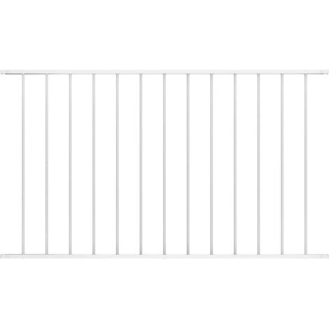 vidaXL Fence Panel "Woerden" Powder-coated Steel 1,7x1 m White
