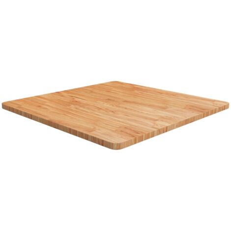 vidaXL Square Table Top Light Brown 80x80x2,5cm Treated Solid Wood Oak
