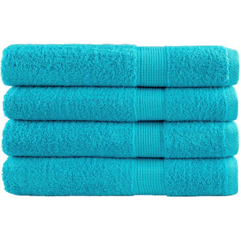 vidaXL Premium-Handtücher SOLUND 4 Stk. Türkis 100x200 cm 600 g/m²
