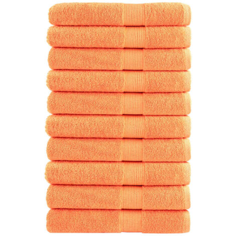 vidaXL Premium-Handtücher SOLUND 10 Stk. Orange 100x200 cm 600 g/m²