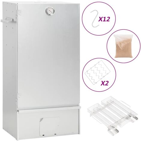 vidaXL Räucherofen mit Kaltrauchgenerator Verzinkter Stahl