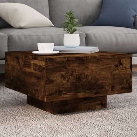 vidaXL Coffee Table Smoked Oak 55x55x31 cm Engineered Wood (1/5)