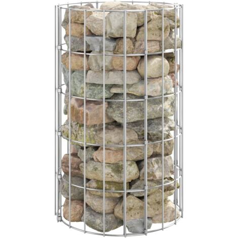 vidaXL Circular Gabion Pole Galvanised Steel Ø30x50 cm
