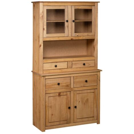 vidaXL Highboard 93x40,5x180 cm Solid Pine Panama Range